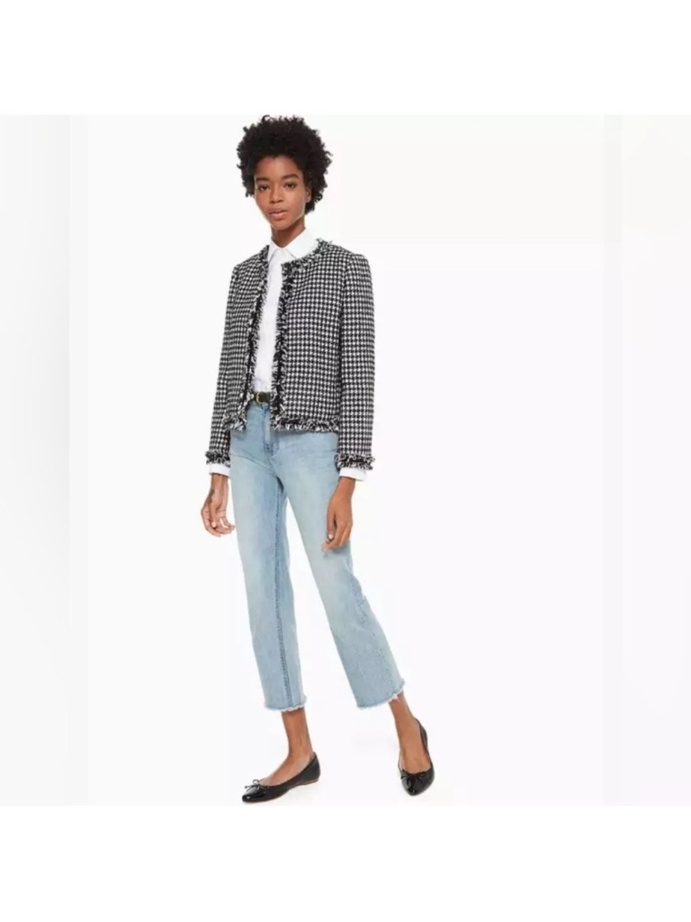 Kate Spade Houndstooth Tweed
Jacket, Size 14